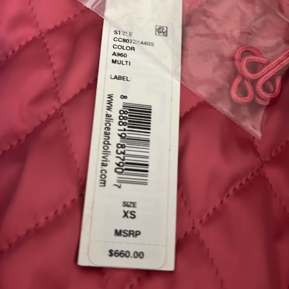 NEW Alice+Olivia coat striped multicolored faux fur size XS - Picture 11 of 16